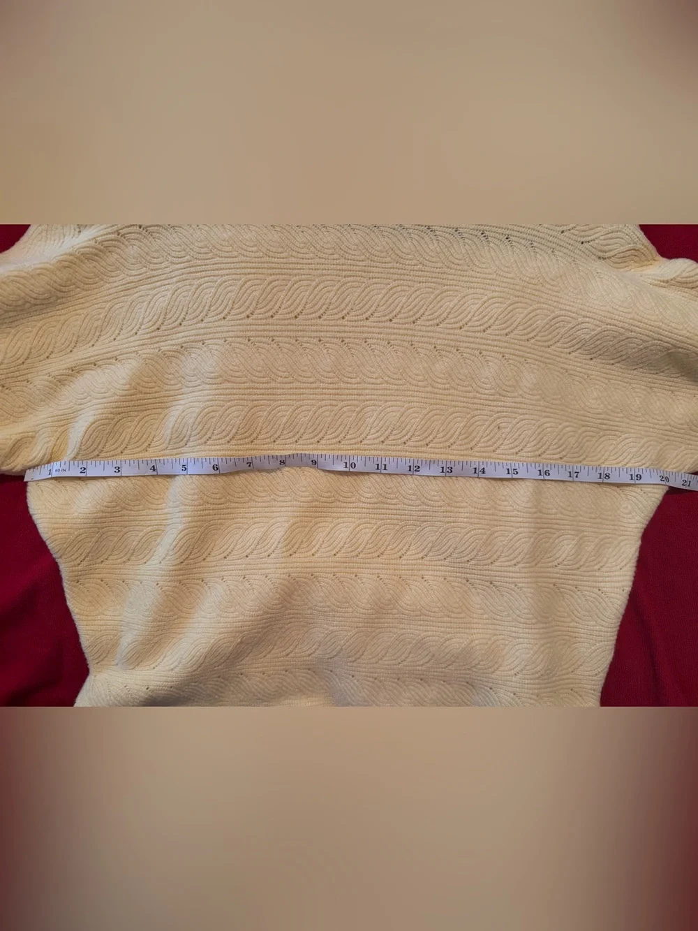Cyrus Autumn Yellow Textured Knit Fall Sweater - Women's size L